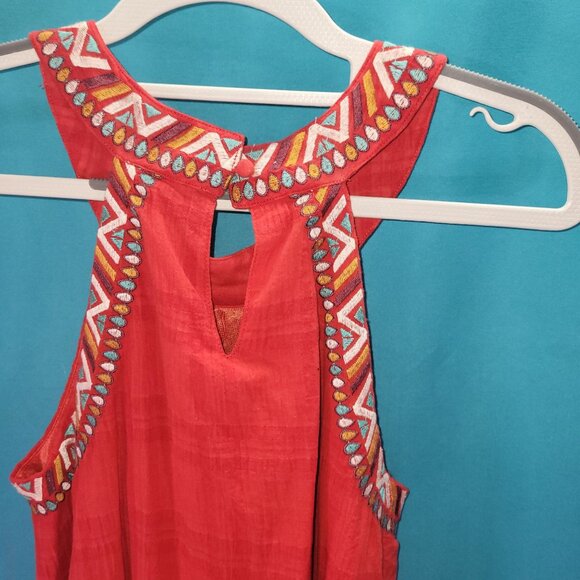 Sleeveless THML Embroidered Red Dress S - Picture 5 of 7